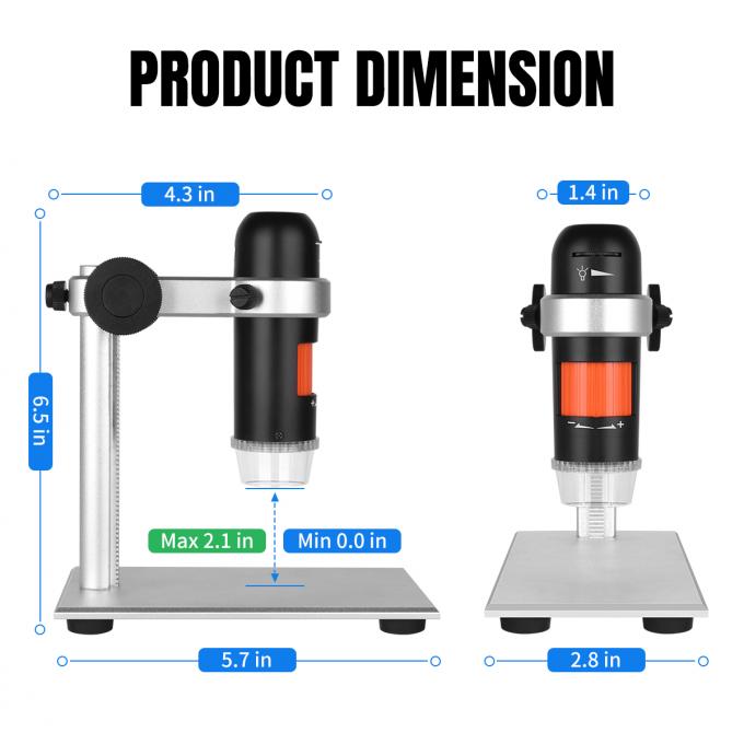 RoHS Usb 2.0 Interface Digital Microscope 5MP Plugable 250x for Reflective Objects 1