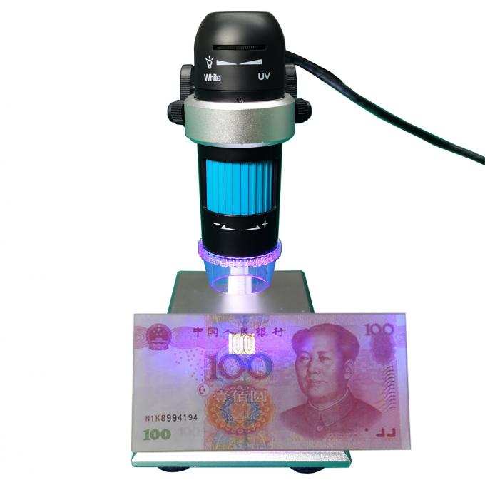 2M Pixels Digital UV Light Microscope Ultraviolet 200x For Skin Hair Inspection 0