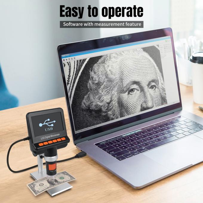 Polarizer 4.3 Inch Lcd Digital Usb Microscope For Soldering 500x Toproview 0