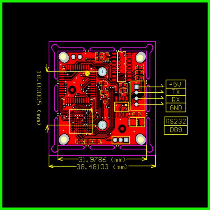 JPEG OV7725 Module RS232  UART Camera Module For Remote Unattended Photography 0