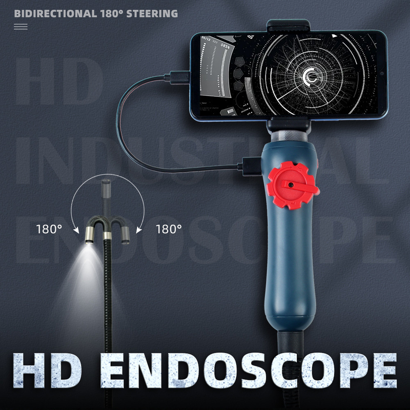 IP67 Articulating Automotive Borescope With Articulating Head 8.0mm Android Phone