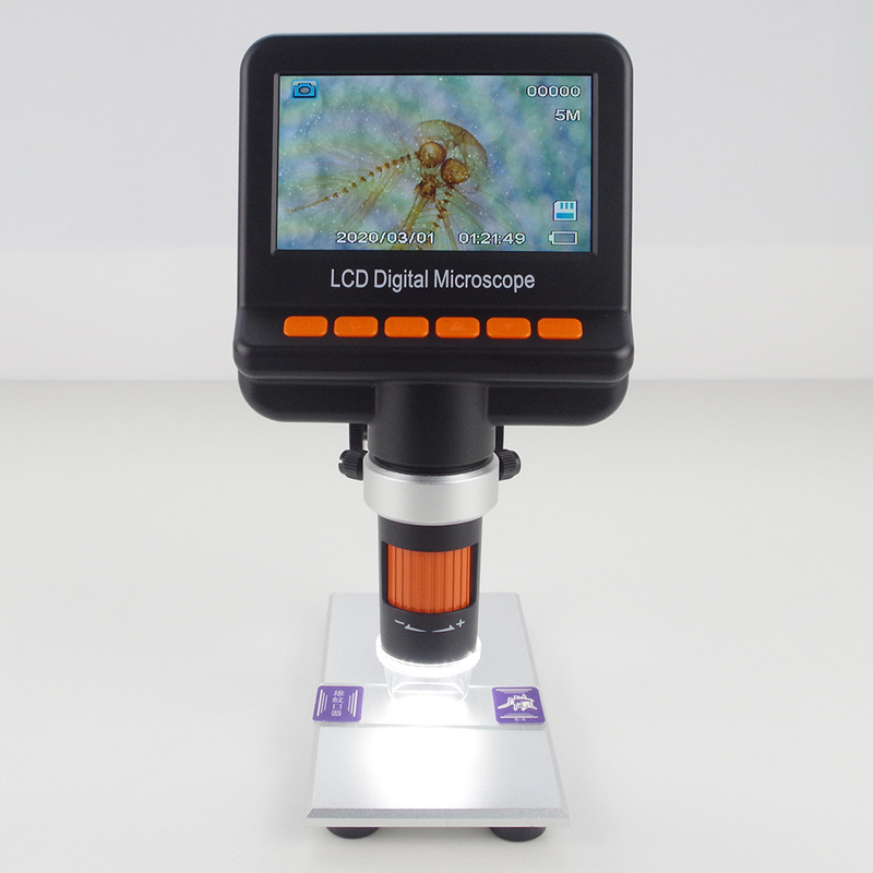 Polarizer IPS Coin Usb Microscope With Screen  2MP HD 1080P 500X Magnification