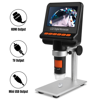 Good price 4.3 Inch LCD Digital Microscope With Monitor Polarizer 2592x1944 online
